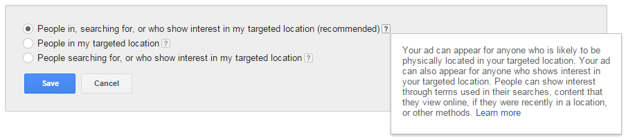 Locationtargeting